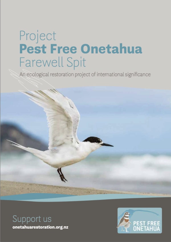 Pest Free Onetahua Donate Brochure cover